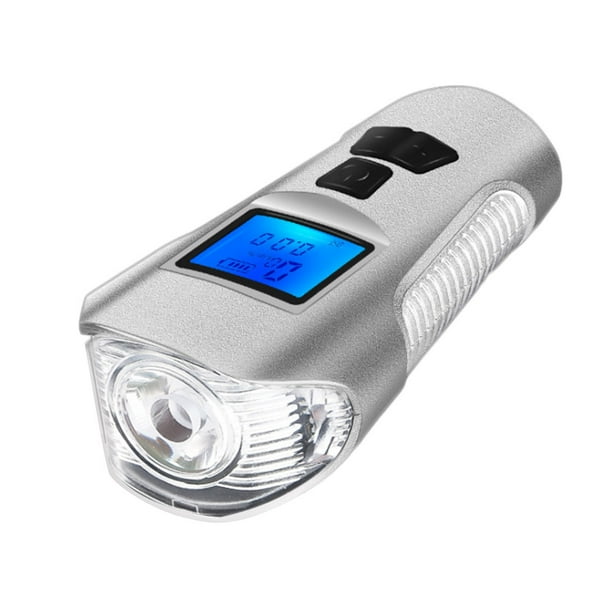Waterproof Bicycle Light USB Charging Bike Head Light Flashlight Speed Meter LCD